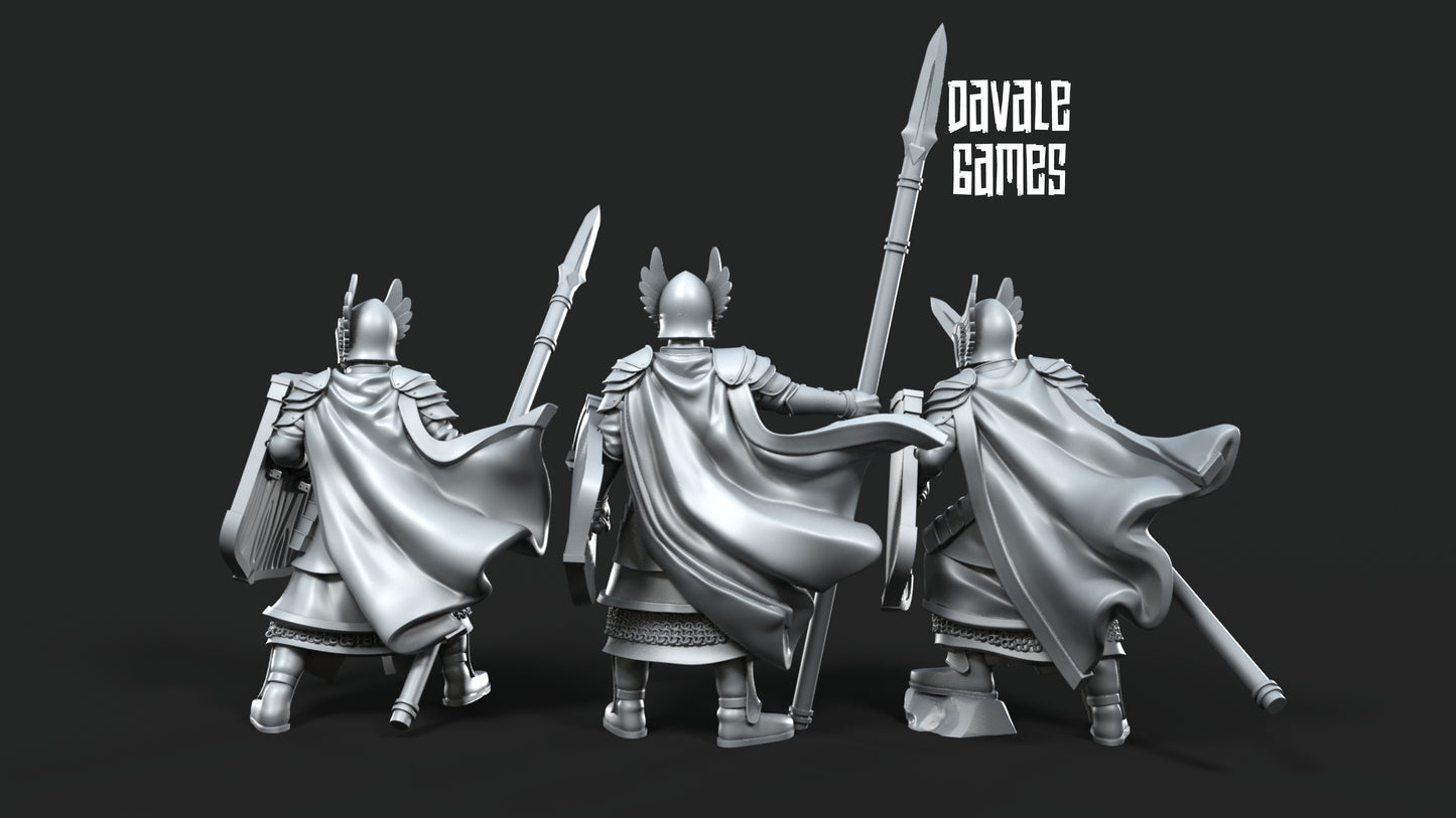 3x Grey Castle Guards of the Grey Tree on Foot - Grey Castle - Davale Games