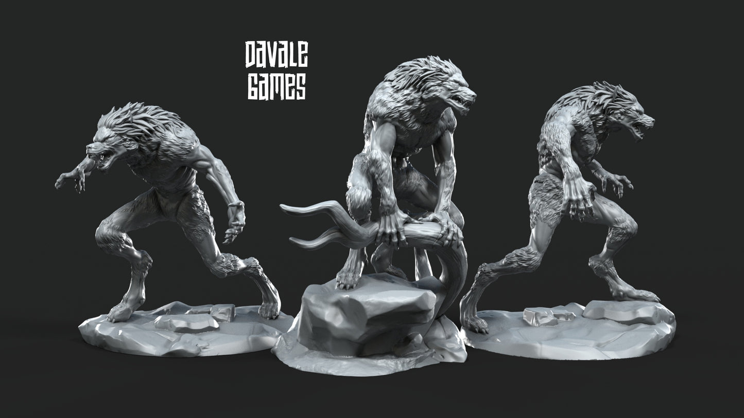 3x Loups-Garous Lycanthropes d'Anagar - Davale Games