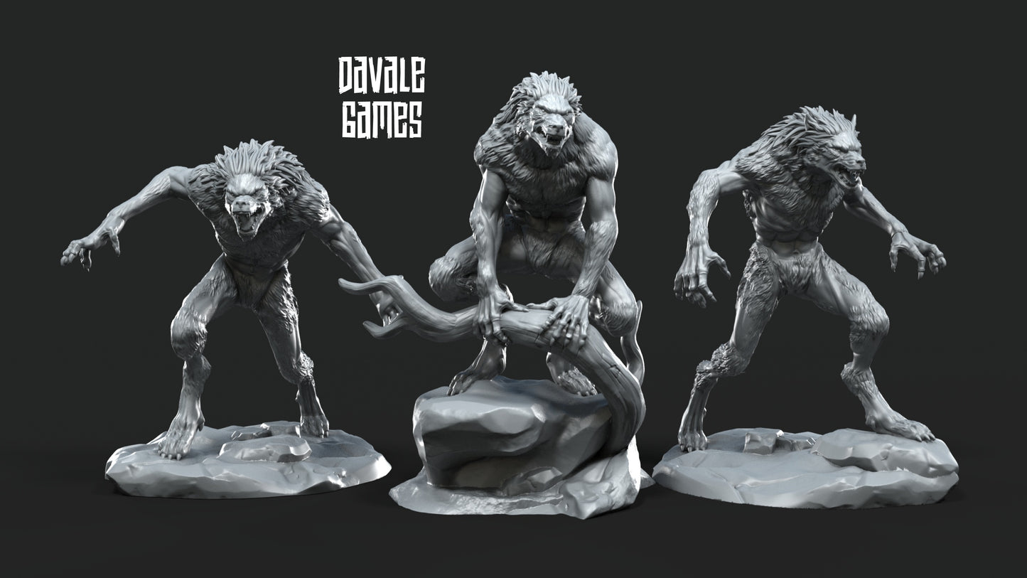 3x Loups-Garous Lycanthropes d'Anagar - Davale Games