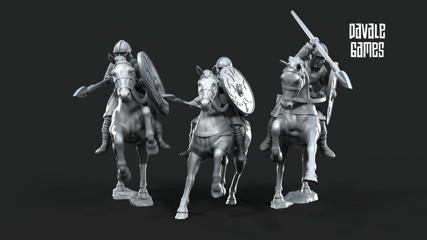 3x Roman Cavalry with Spears - Davale Games