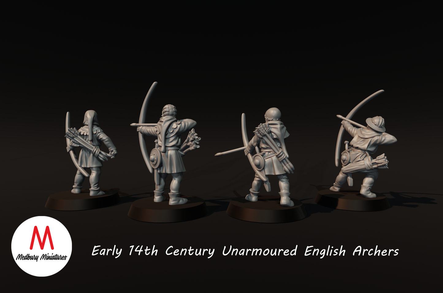 Archers anglais sans armure du début du XIVe siècle - Medbury Miniatures