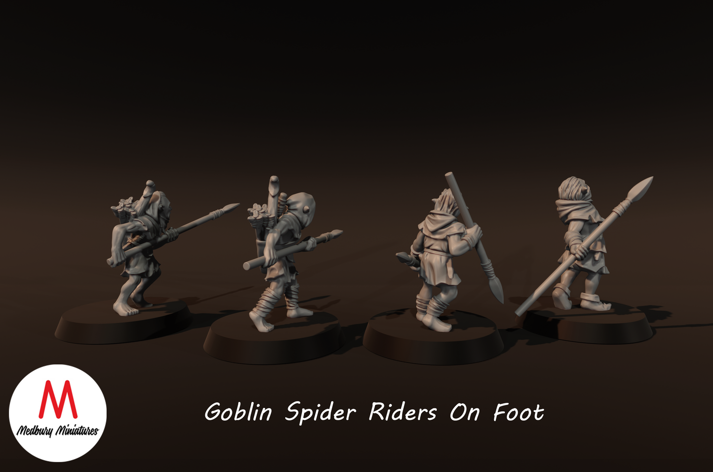 Goblin Spider Riders on Foot - Medbury Miniatures