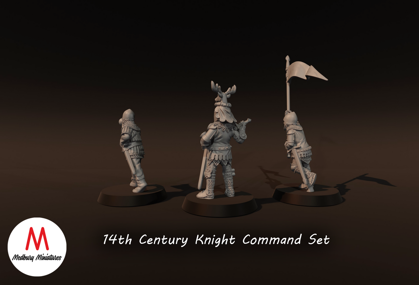 14th Century Knight Command Set - Medbury Miniatures