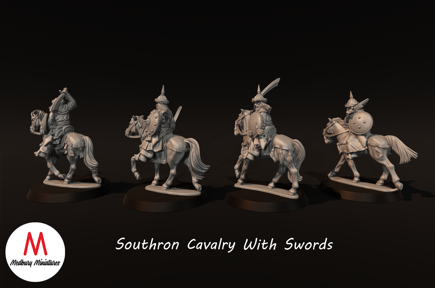 Cavalerie du Sud avec épées - Medbury Miniatures