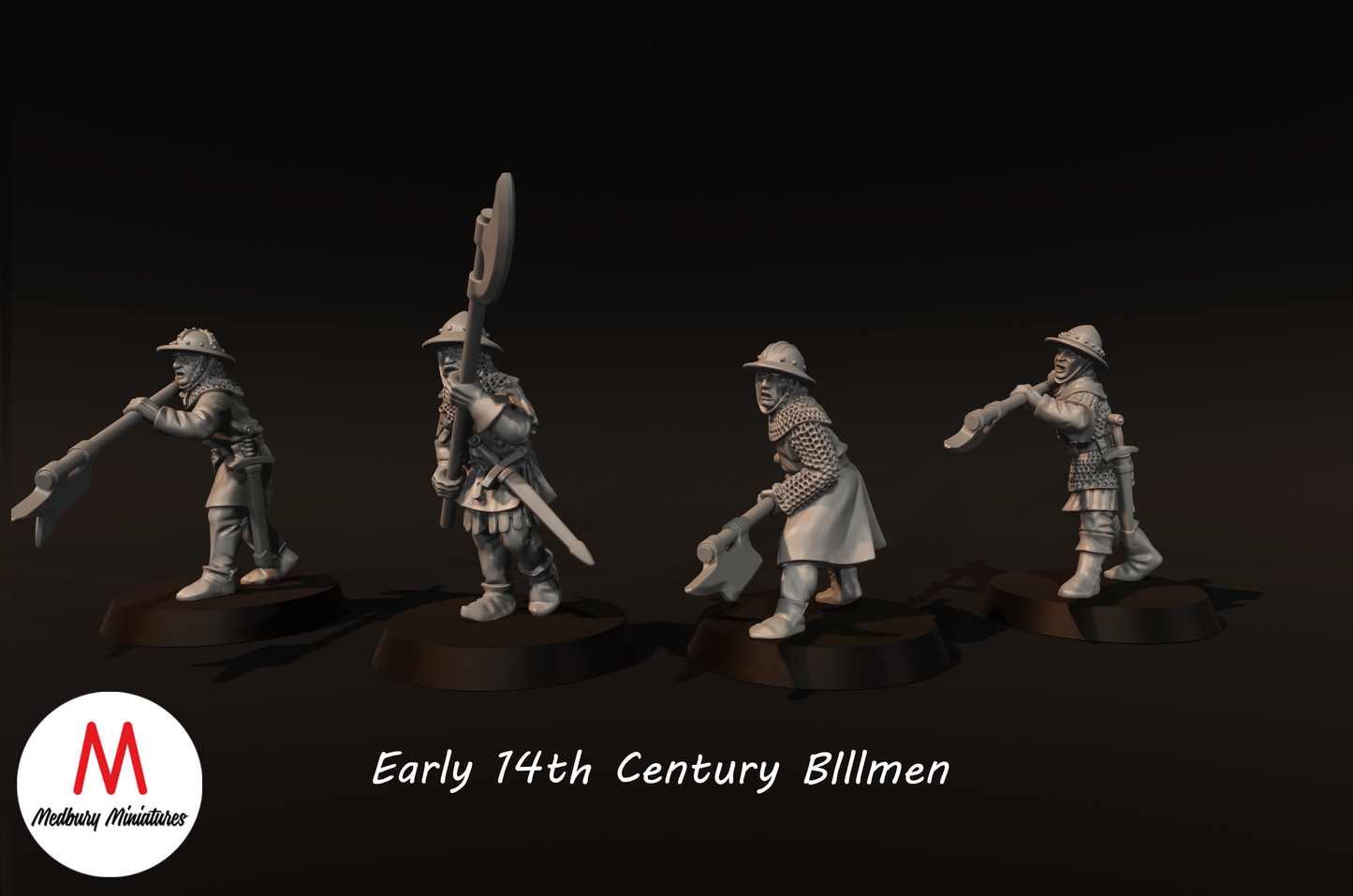 Billmen aus dem frühen 14. Jahrhundert - Medbury Miniatures