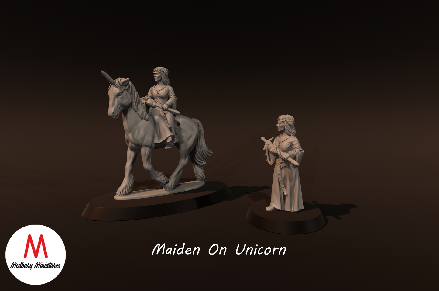 Jeune fille sur une licorne - Medbury Miniatures