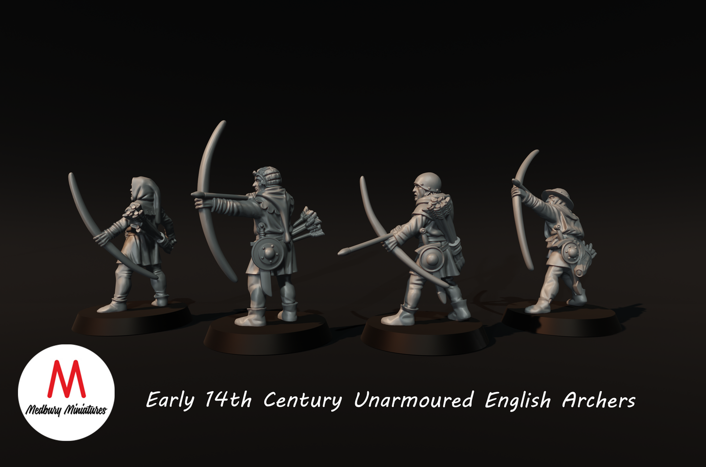 Early 14th Century Unarmoured English Archers - Medbury Miniatures