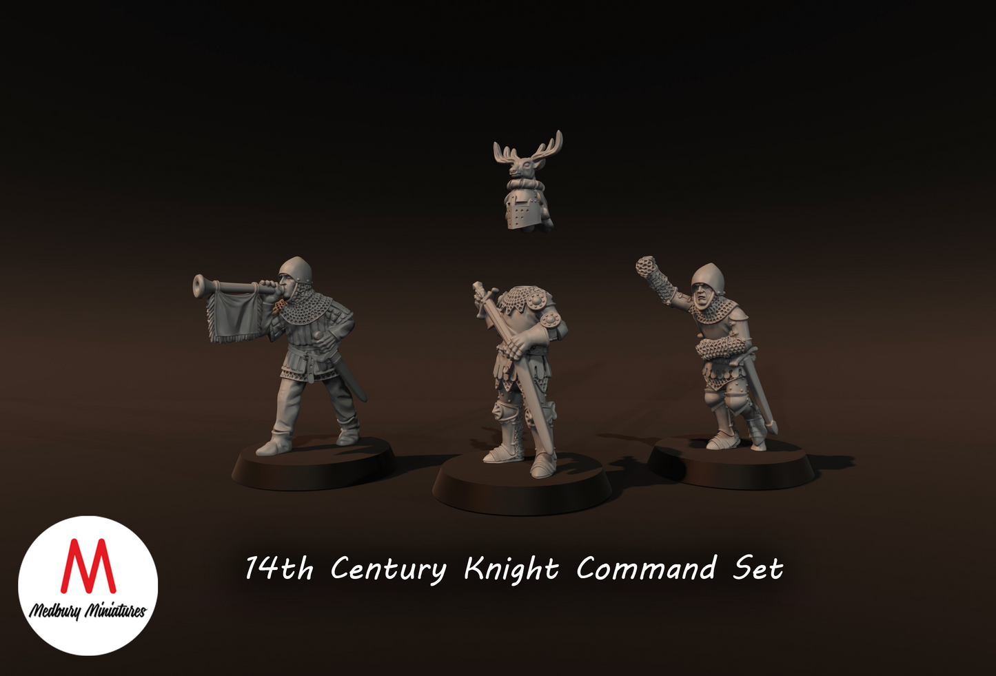 14th Century Knight Command Set - Medbury Miniatures