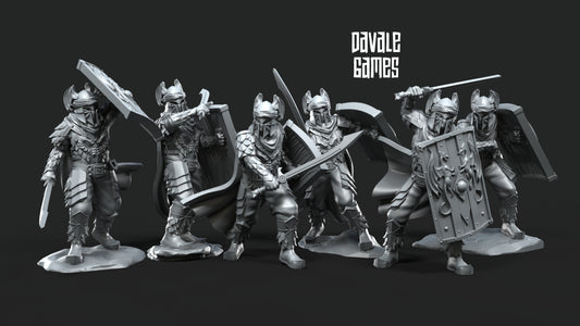 6x Dragon Army Elite with Swords and Shields - Dragon Army - Davale Games