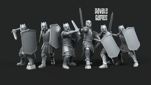 Grey Castle Warriors with Swords - Grey Castle - Davale Games