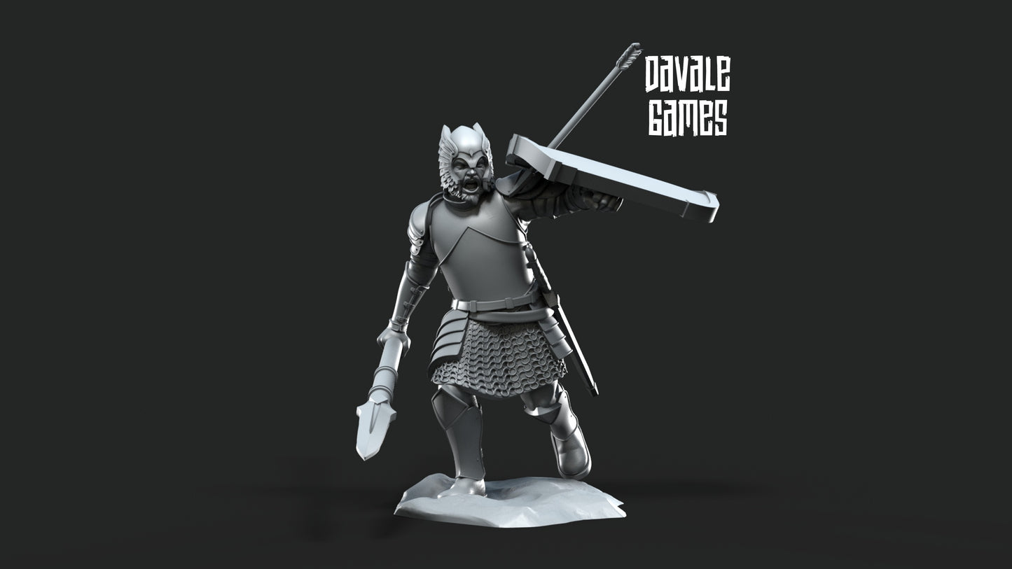 6x Grey Castle Warriors with Spears - Grey Castle - Davale Games