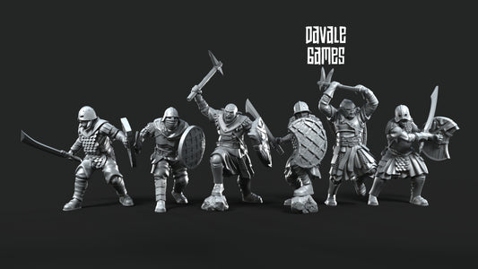 6x Regular Orcs with Sword and Shield - Dead City - Davale Games