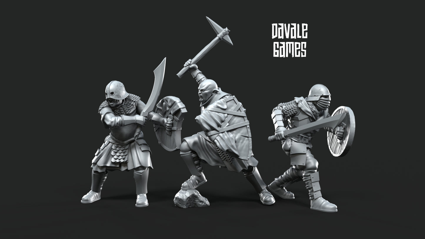 6x Regular Orcs with Sword and Shield - Dead City - Davale Games