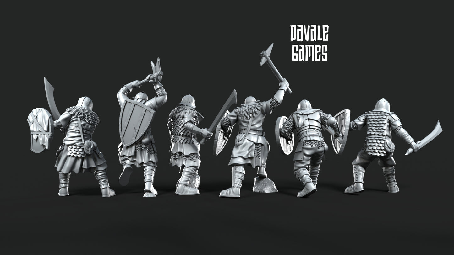 6x Regular Orcs with Sword and Shield - Dead City - Davale Games