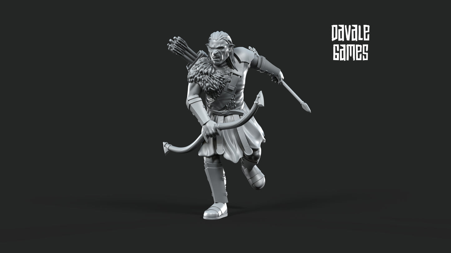 6x Regular Orc Trackers Archers - Dead City - Davale Games