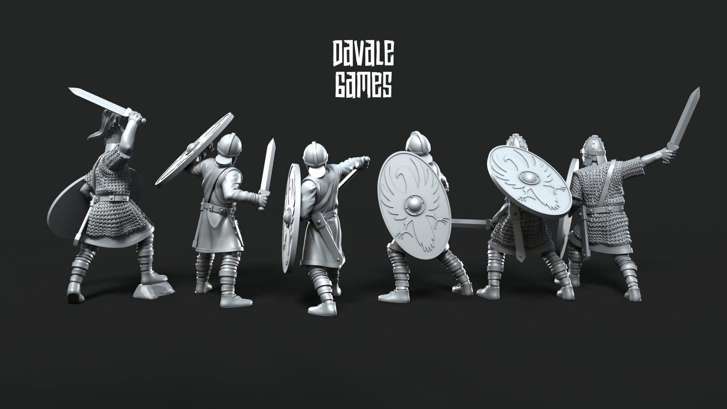 6x Roman Soldiers with Swords - Davale Games