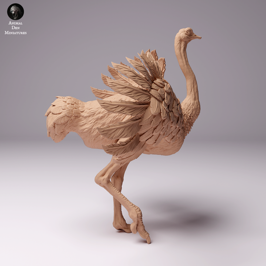 North African Ostrich Male - Animal Den Miniatures