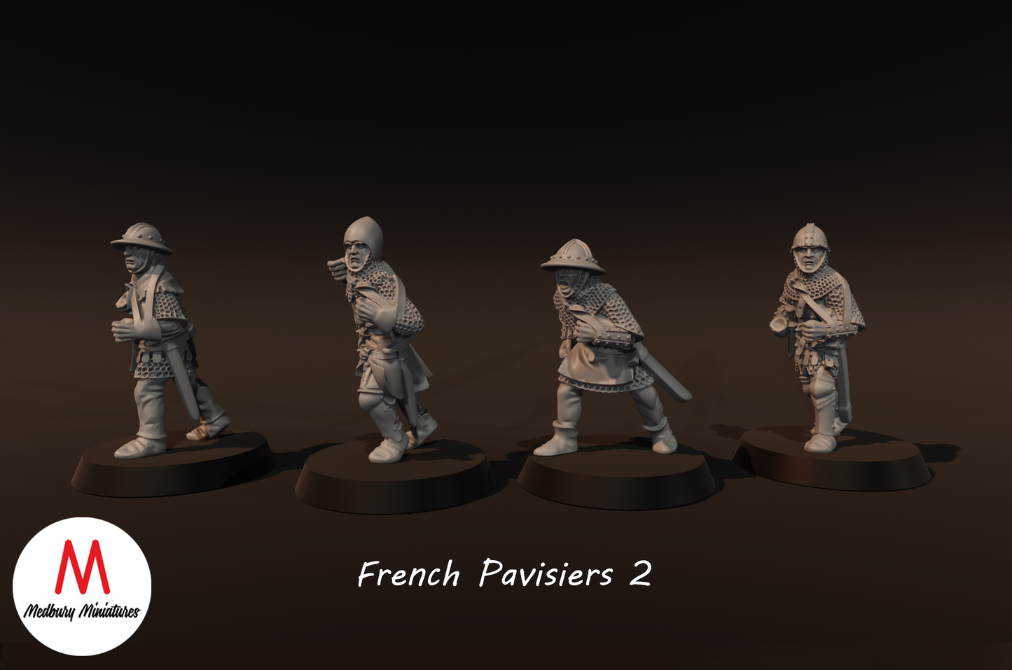 Französische Pavisiers 1 - Medbury Miniatures