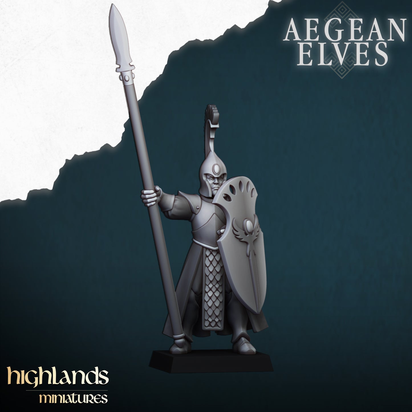 Aegean Elves Spearmen - Highlands Miniatures