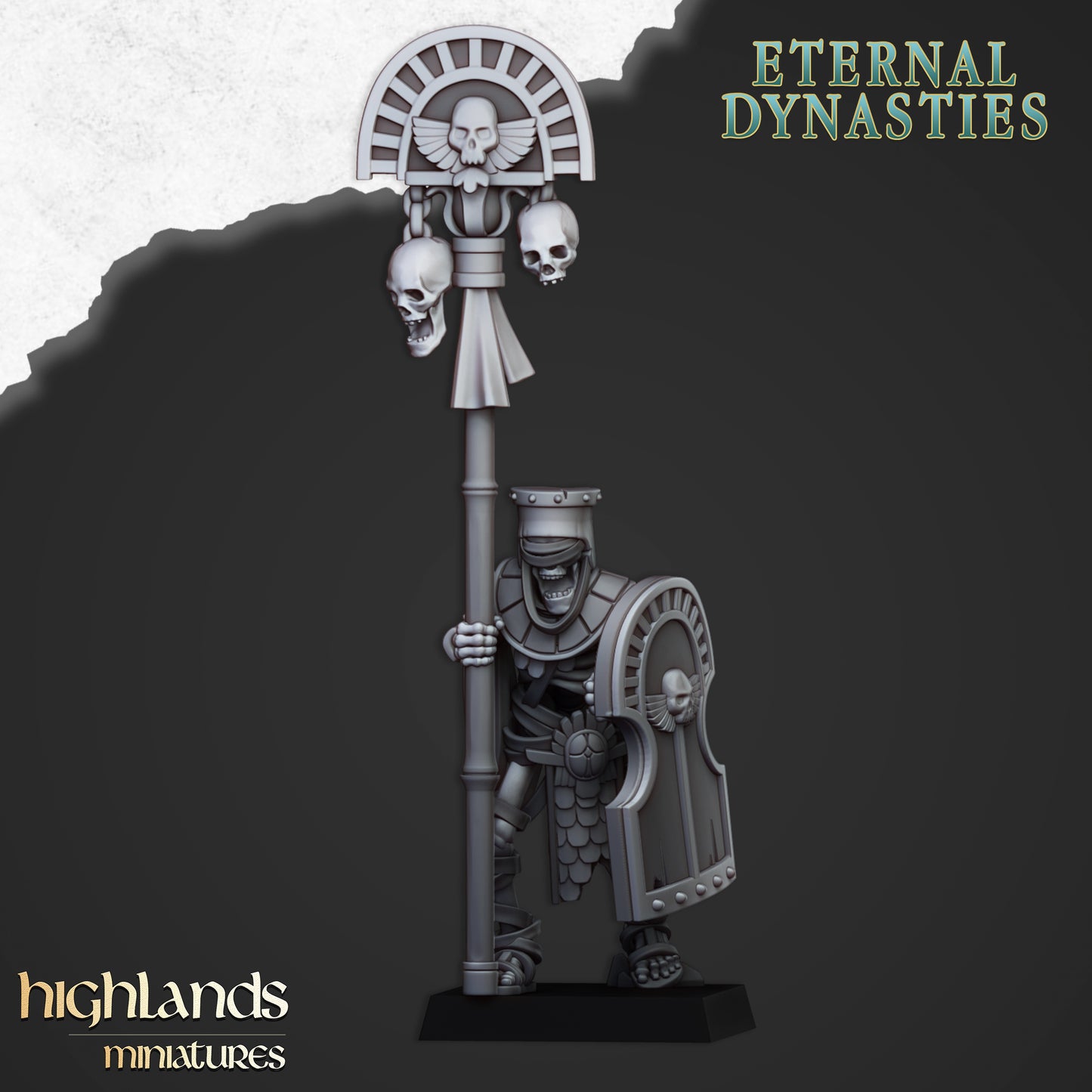 Garde antique avec hallebardes - Highlands Miniatures