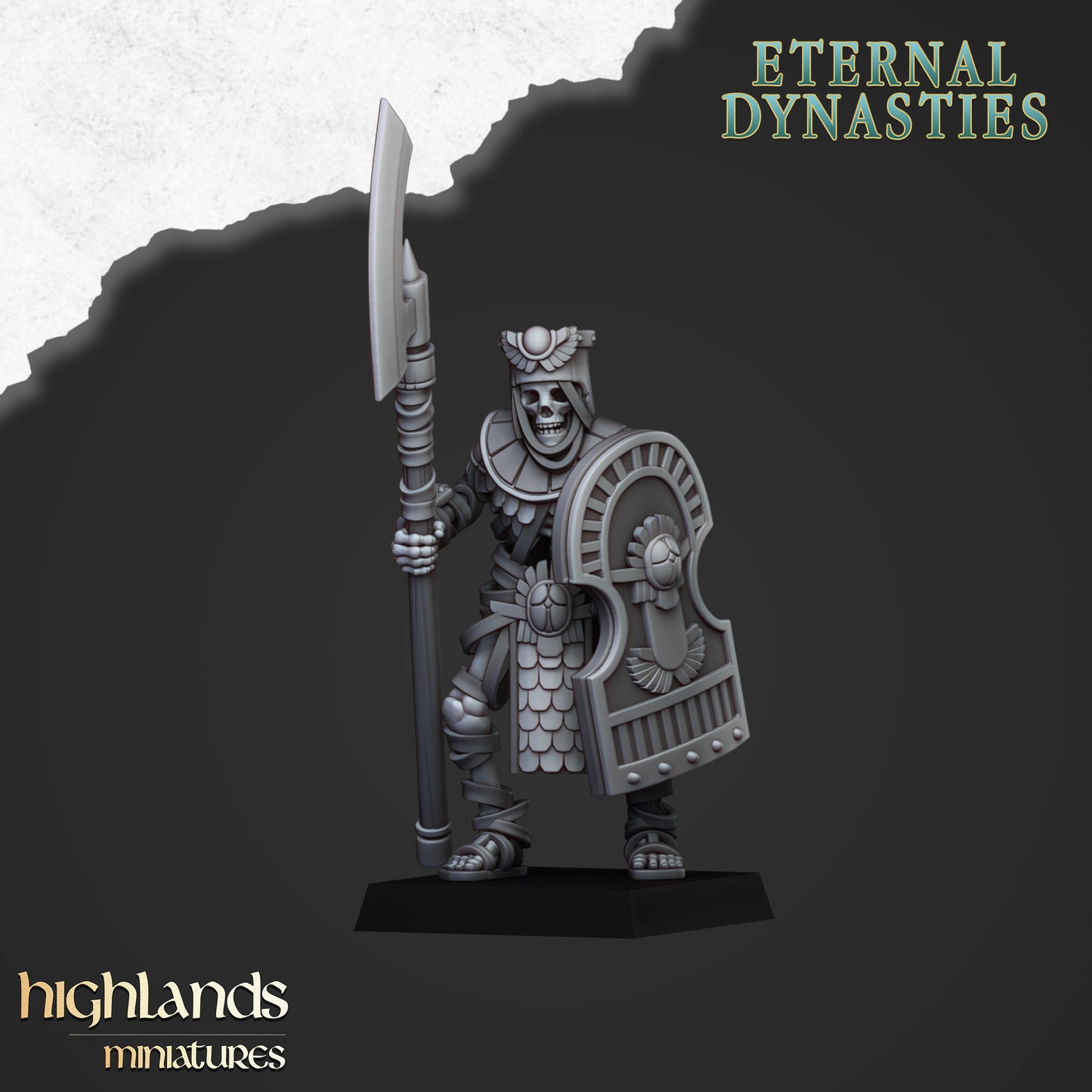 Garde antique avec hallebardes - Highlands Miniatures