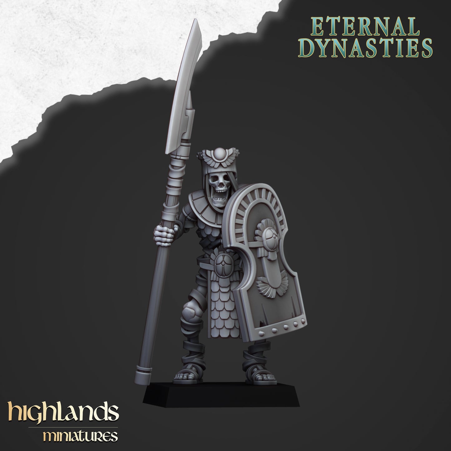 Garde antique avec hallebardes - Highlands Miniatures