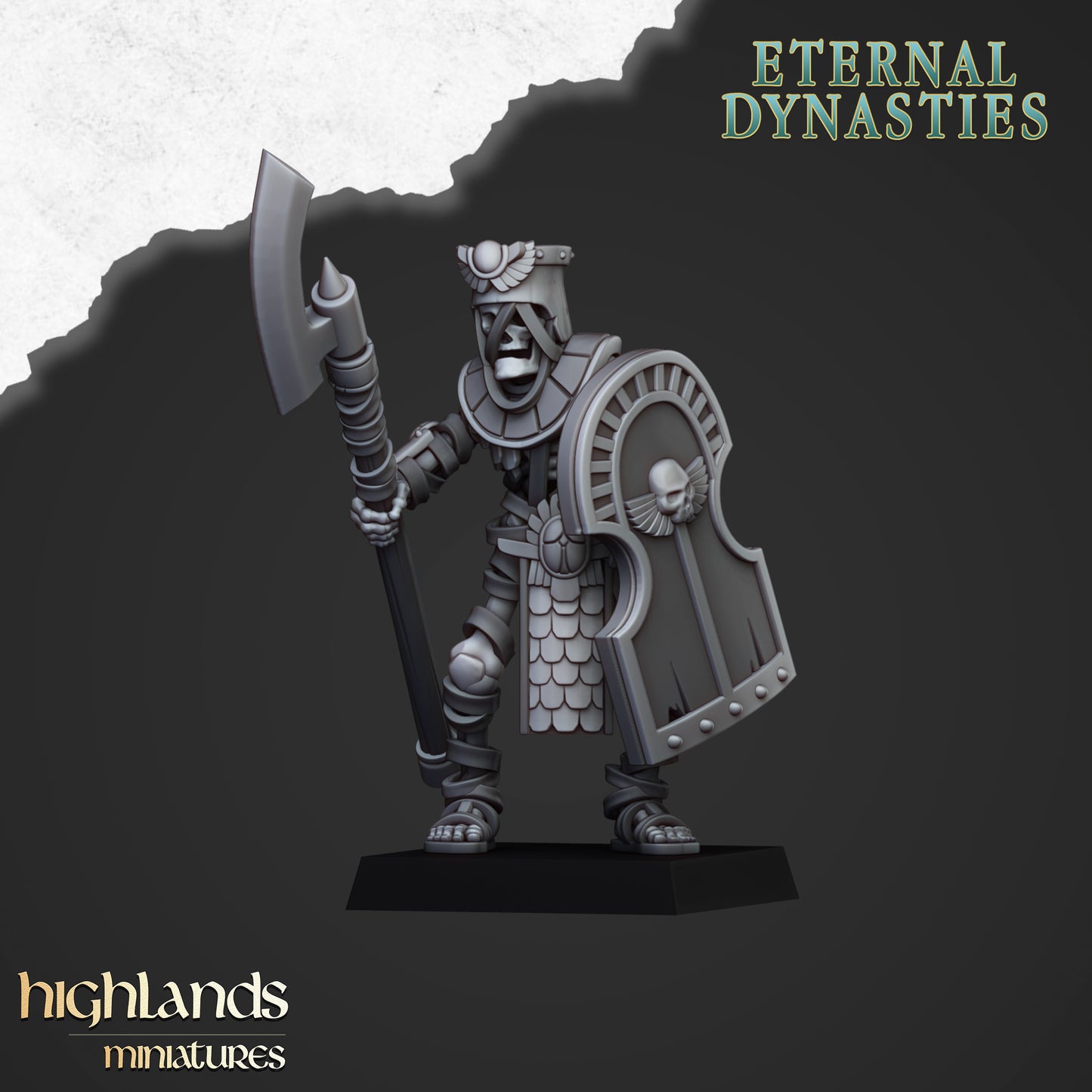 Garde antique avec hallebardes - Highlands Miniatures