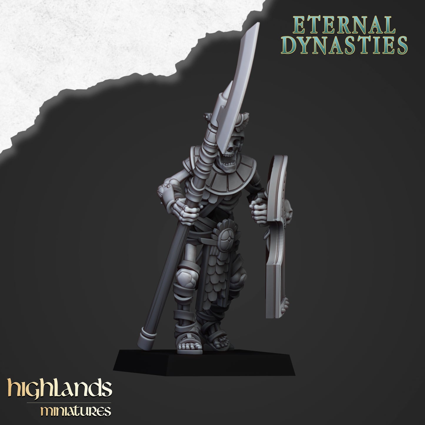 Garde antique avec hallebardes - Highlands Miniatures