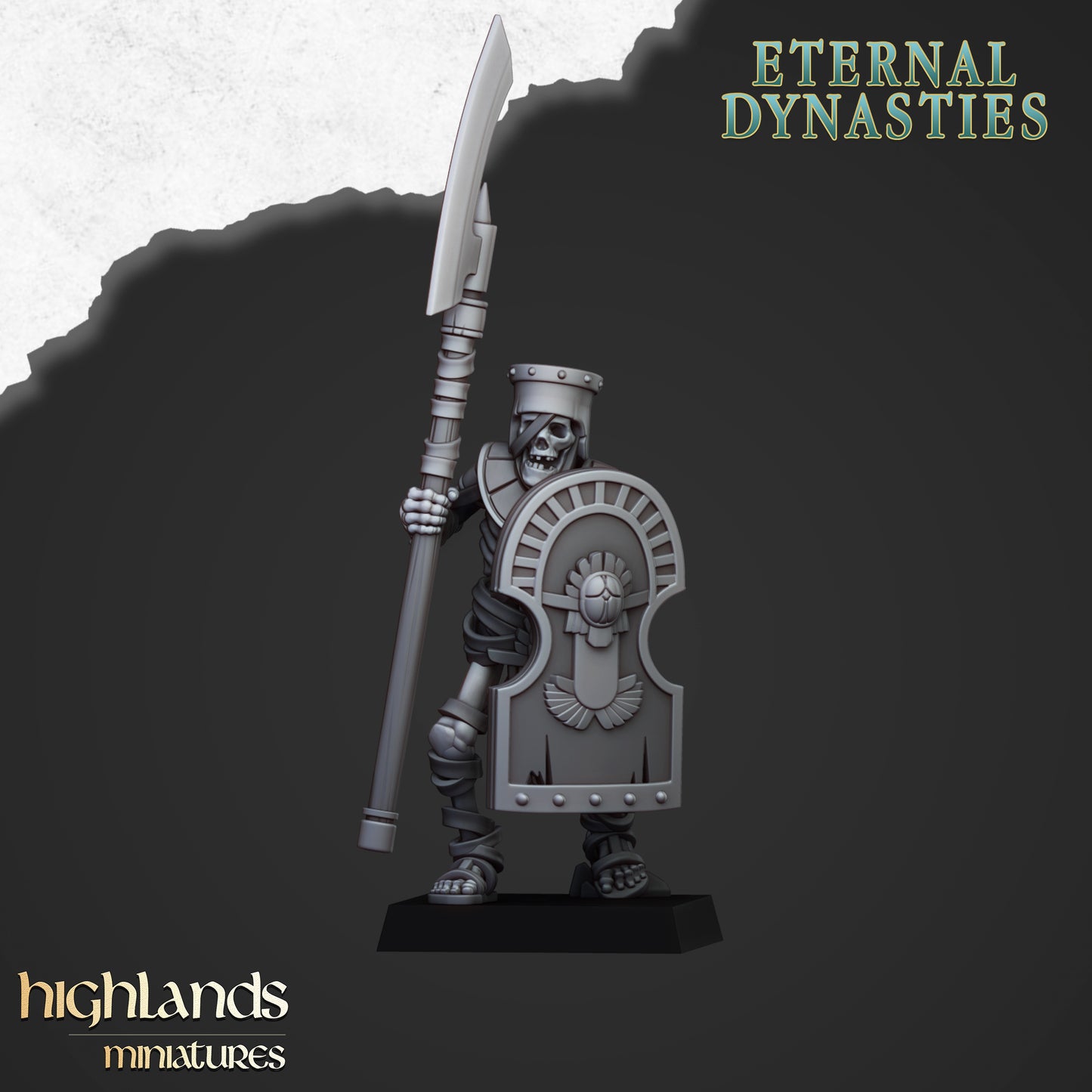 Garde antique avec hallebardes - Highlands Miniatures