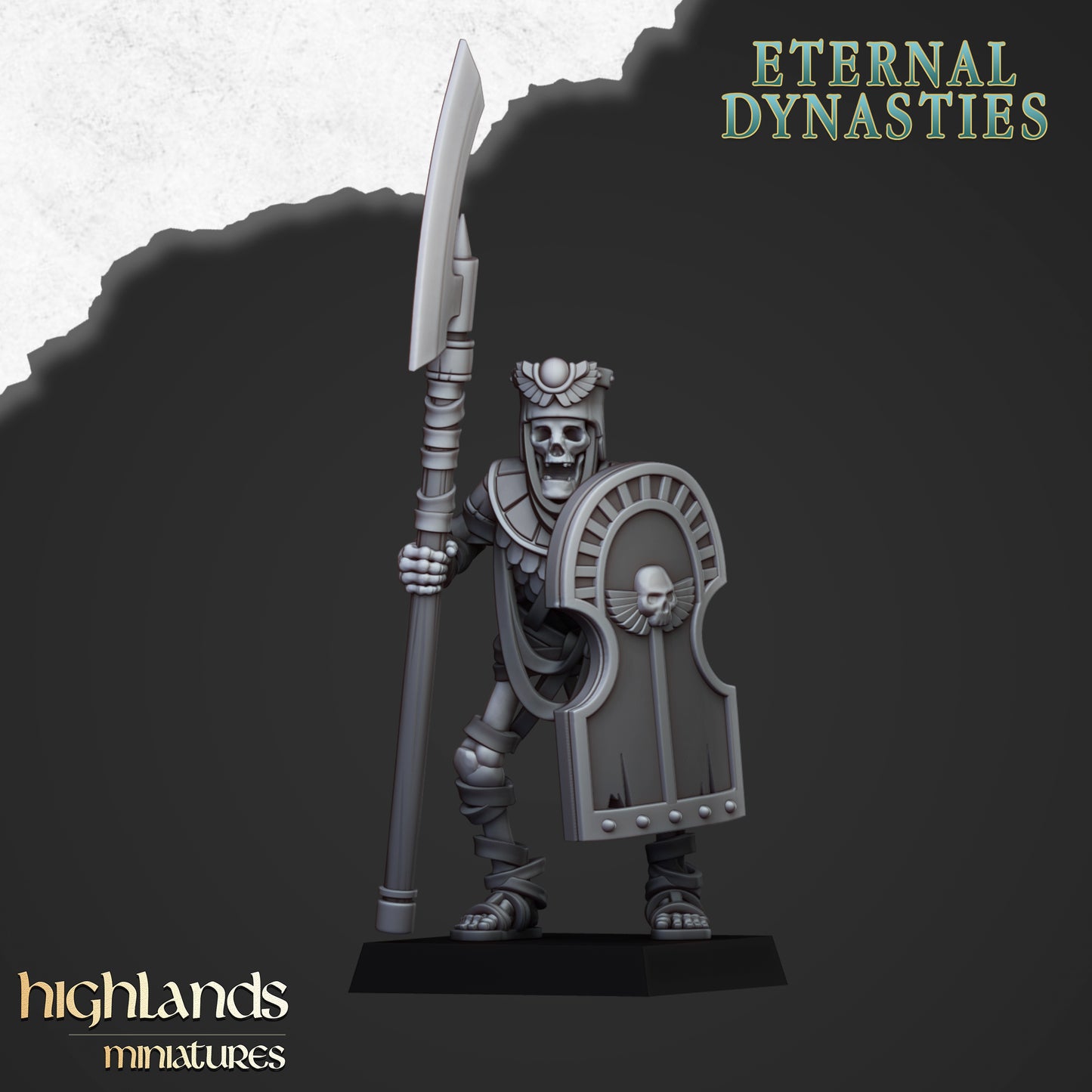 Garde antique avec hallebardes - Highlands Miniatures