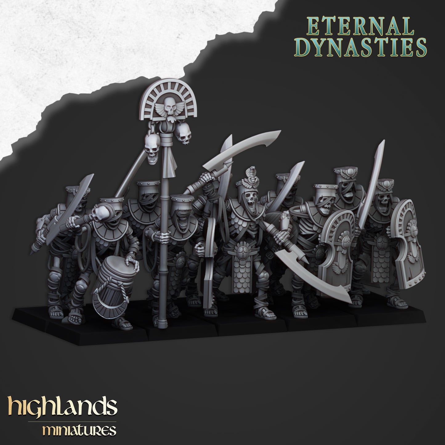 Ancient Guard with Swords - Eternal Dynasties - Highlands Miniatures