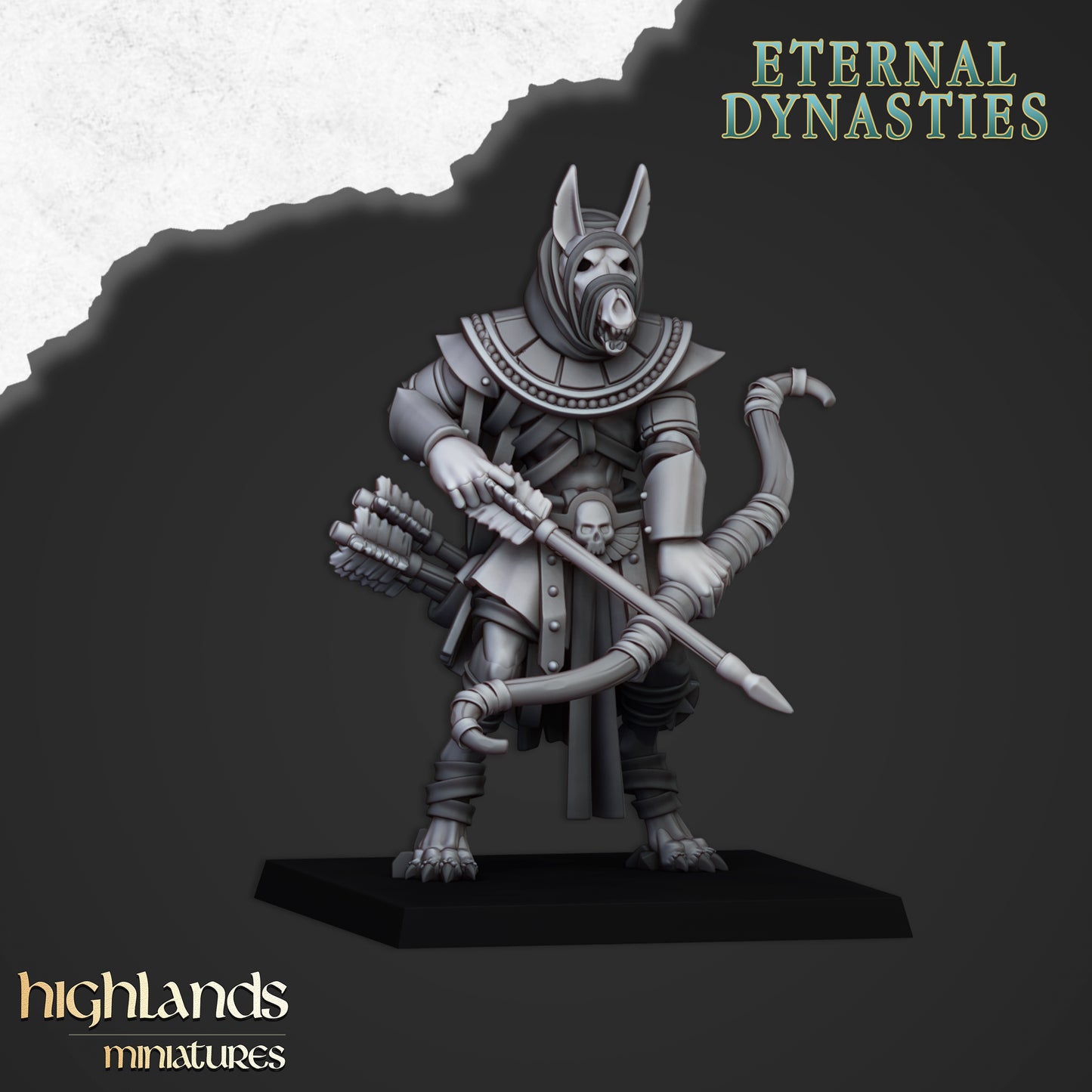 Garde d'Anubis avec des arcs géants - Highlands Miniatures