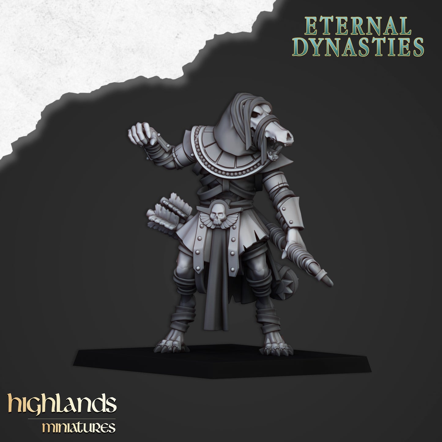 Garde d'Anubis avec des arcs géants - Highlands Miniatures