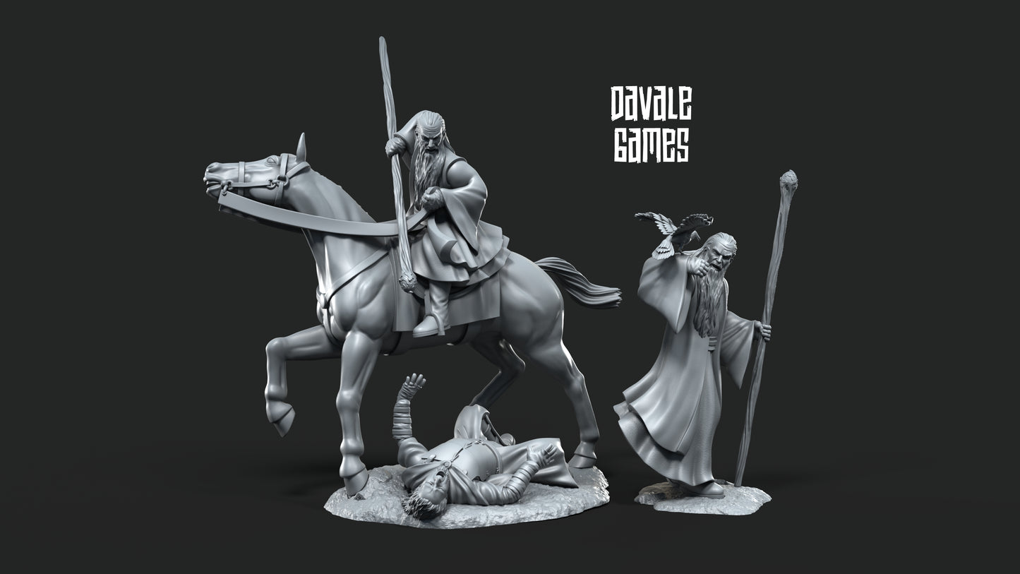 Blood-Handed Mage on Foot and Mounted - Davale Games