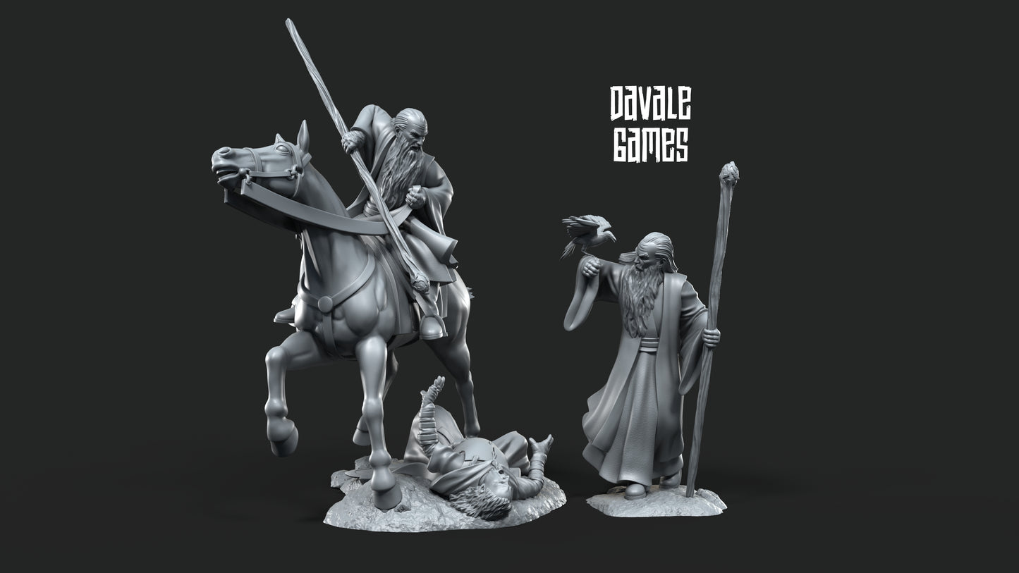 Blood-Handed Mage on Foot and Mounted - Davale Games