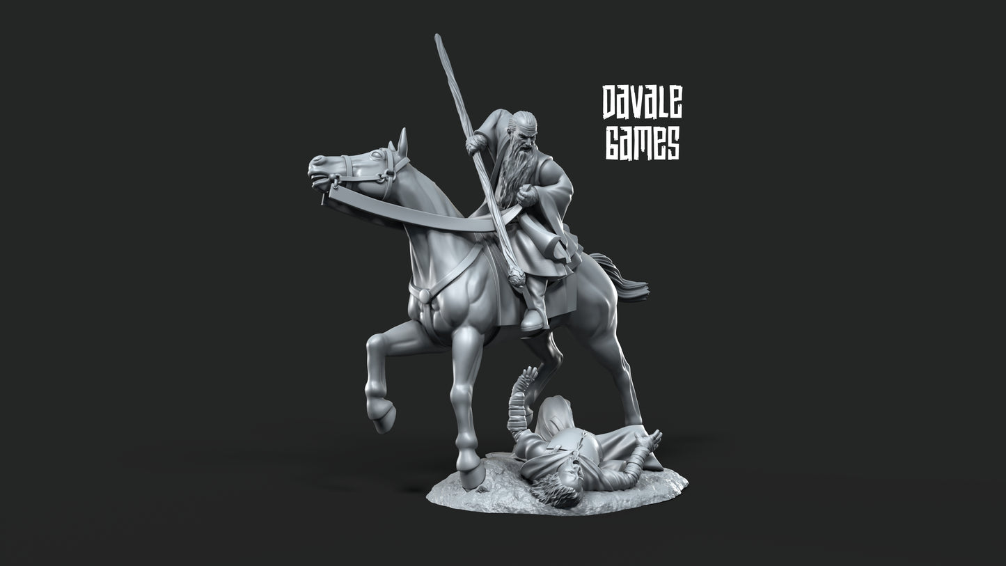 Blood-Handed Mage on Foot and Mounted - Davale Games