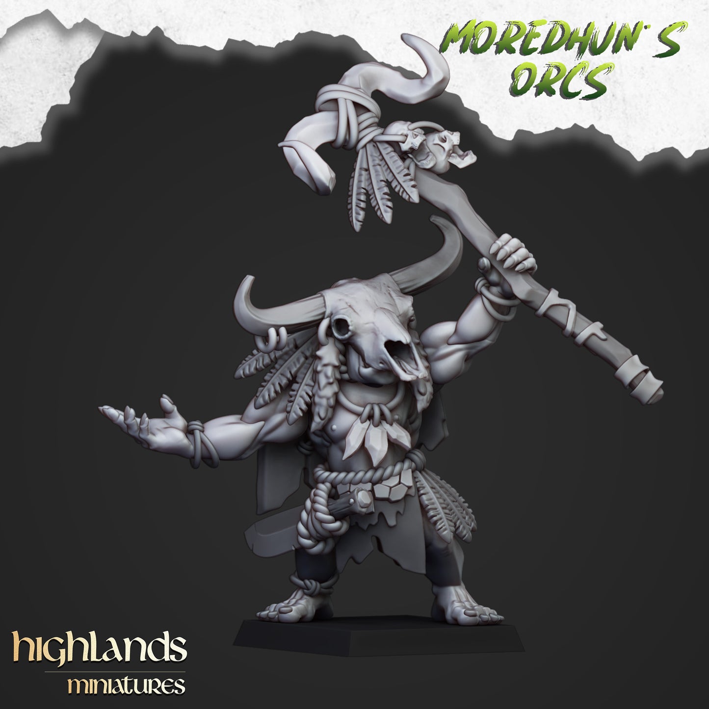 Ork-Höhlenschamane - Highlands Miniatures