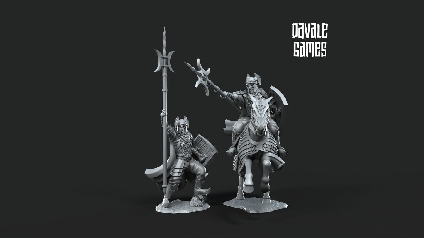 Dragon Army Captain on Foot and Mounted - Dragon Army - Davale Games