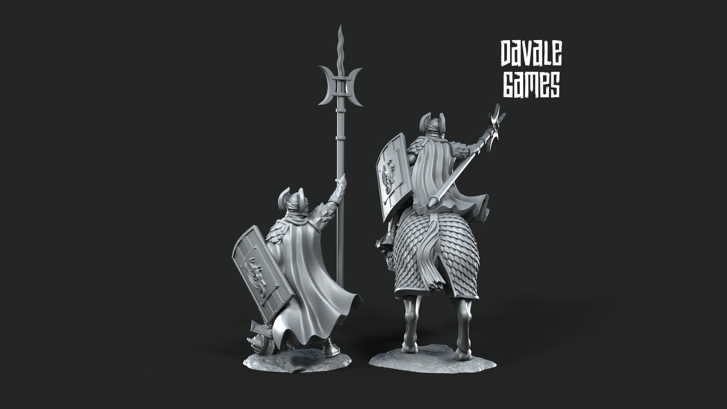 Dragon Army Captain on Foot and Mounted - Dragon Army - Davale Games