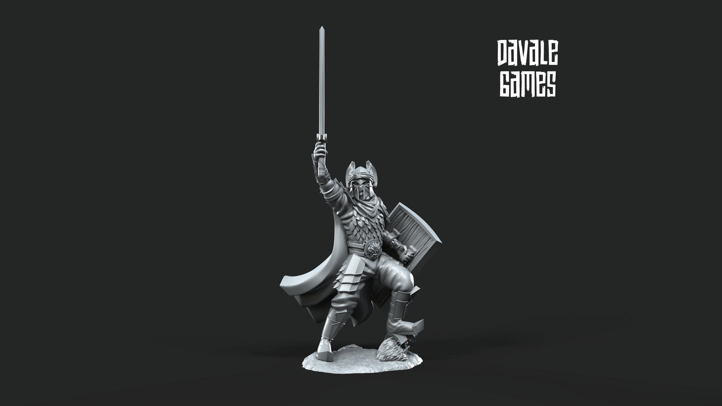 Dragon Army Captain on Foot and Mounted - Dragon Army - Davale Games