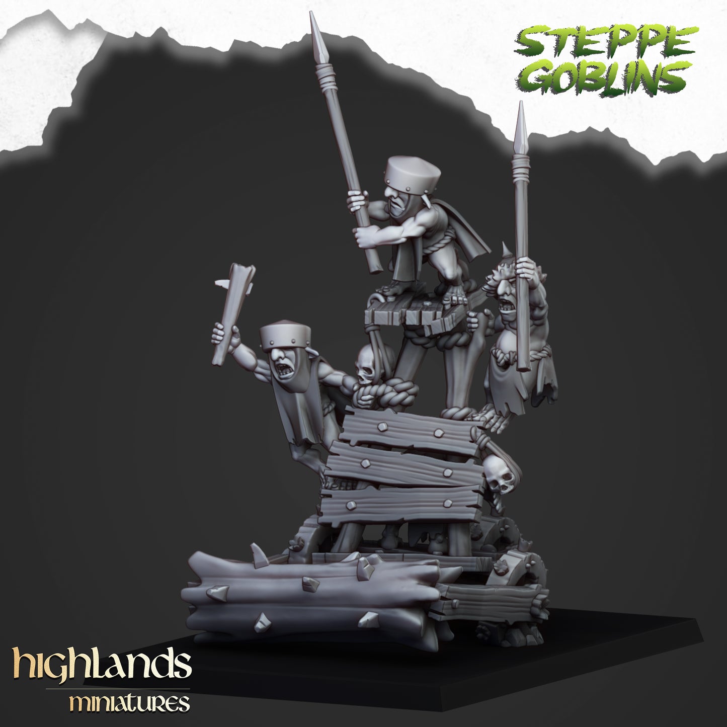 Steppe Goblors Roller - Highlands Miniatures