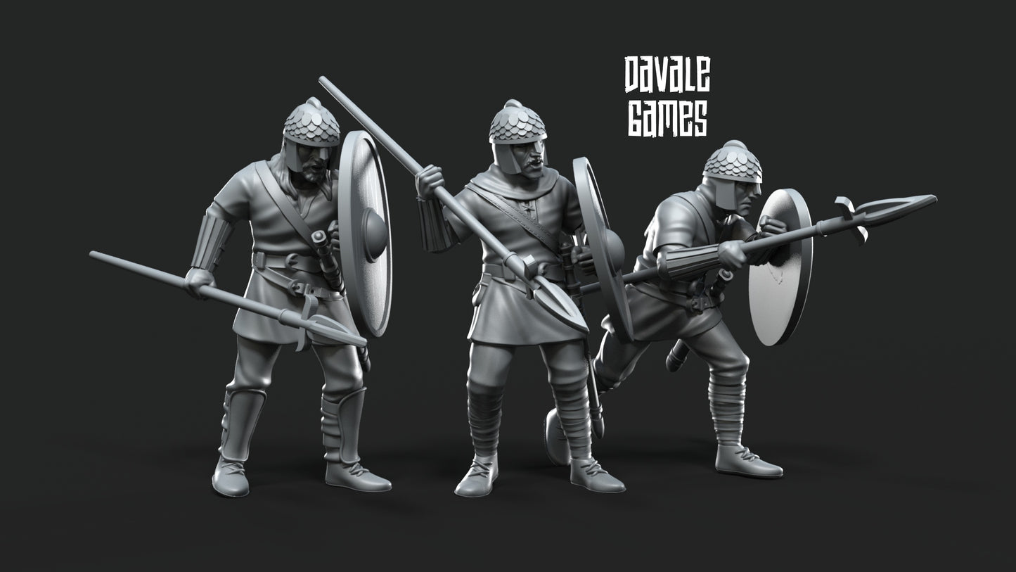 6x Gepids on Foot with Spears and Shields - Davale Games