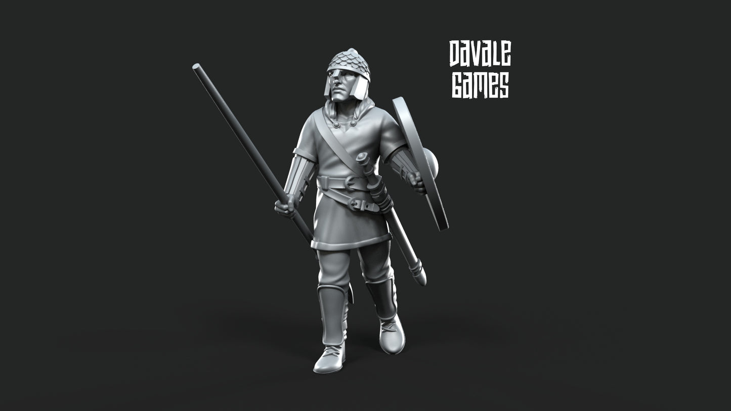 6x Gepids on Foot with Spears and Shields - Davale Games