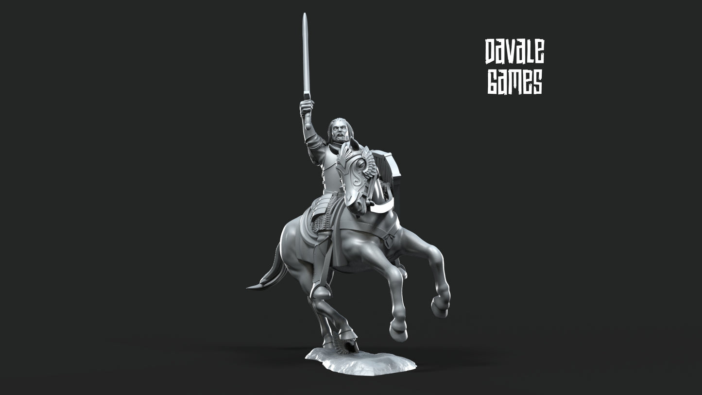 Grey Castle Captain on Foot and Mounted - Grey Castle - Davale Games