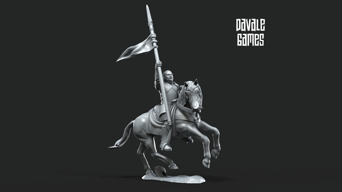 Grey Castle Captain on Foot and Mounted - Grey Castle - Davale Games