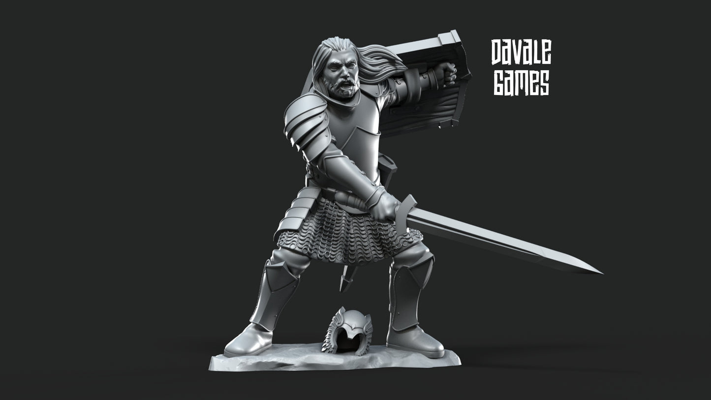 Grey Castle Captain on Foot and Mounted - Grey Castle - Davale Games