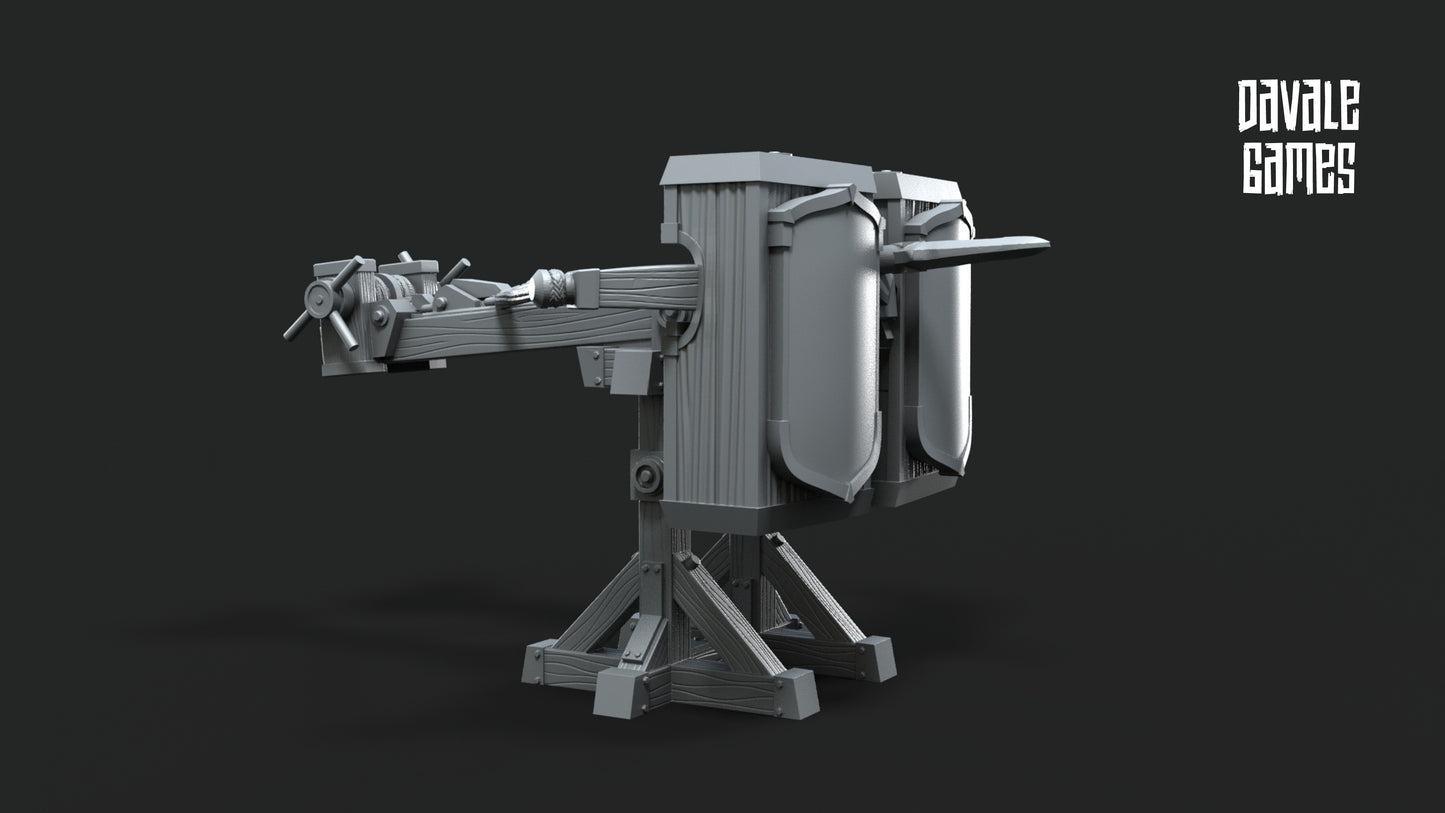 Grey Castle Ballista 'Rocket Launcher' with Crew - Grey Castle - Davale Games (With Dotation)