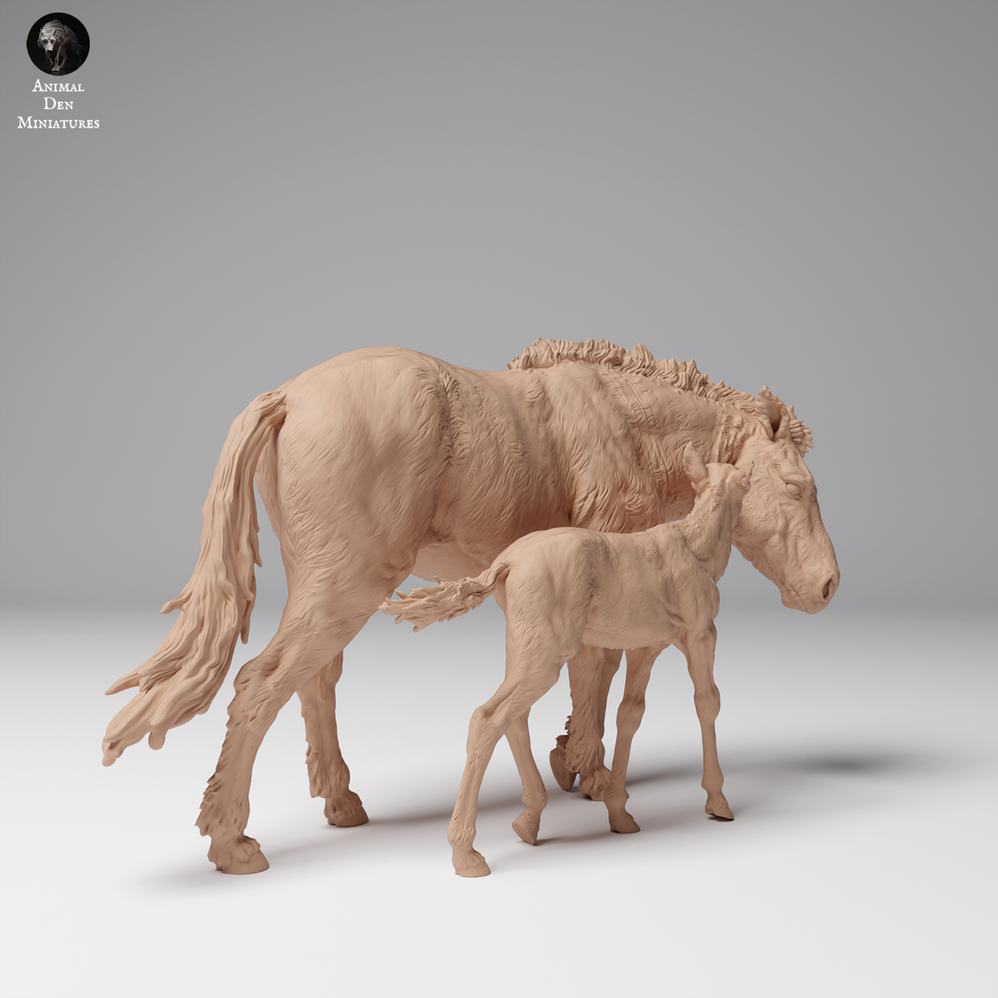 Przewalski's Horse Female and Calf- Animal Den Miniatures