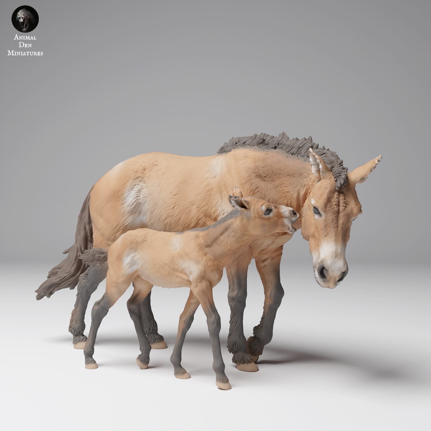 Przewalski's Horse Female and Calf- Animal Den Miniatures