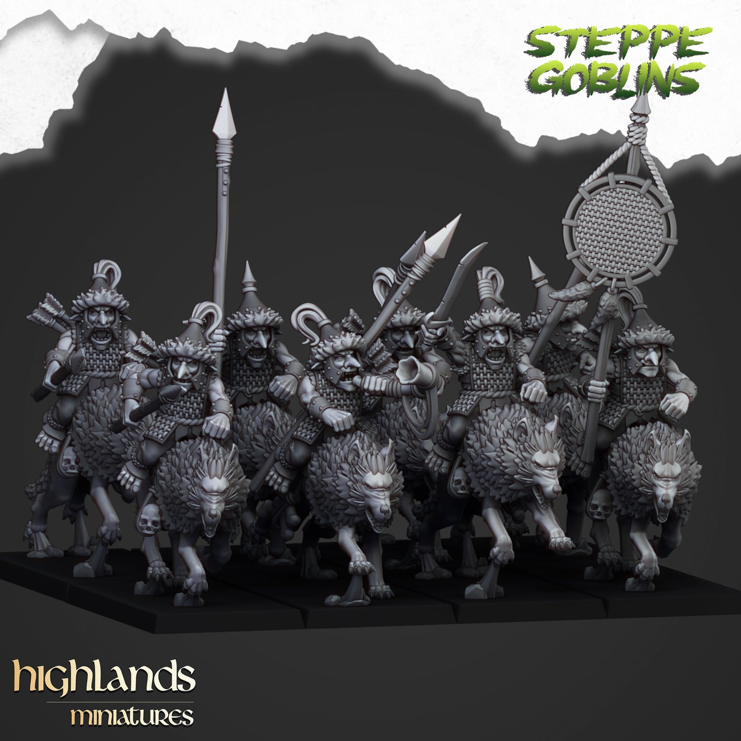 Berittene Steppenkobolde - Highlands Miniatures